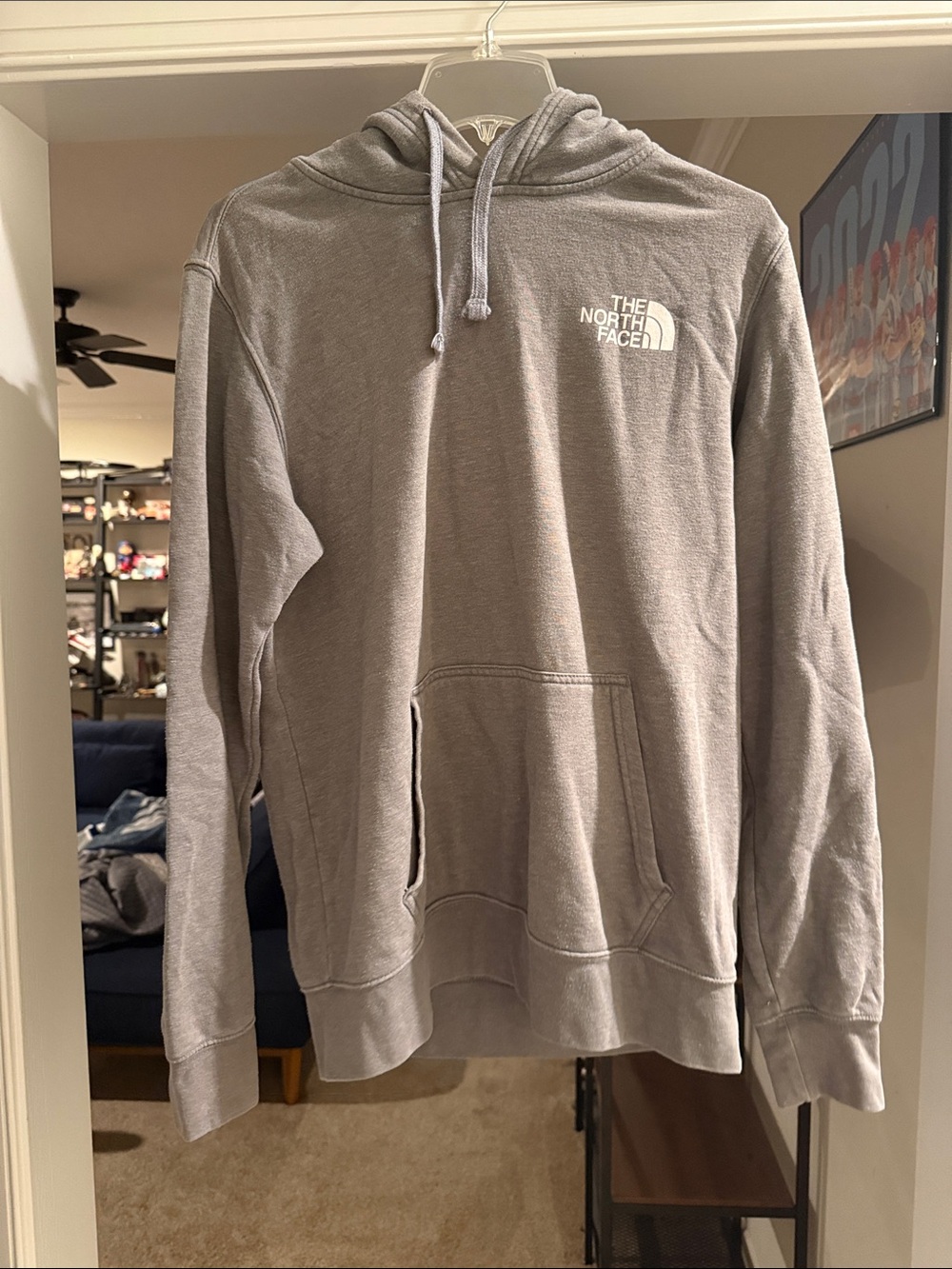 The North Face Men's Light Gray Pullover Hoodie